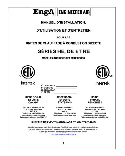Serie HE, DE,ET RE