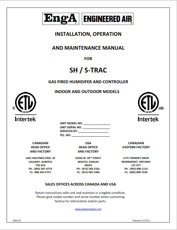 SH-STRAC Manual